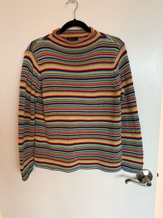 Liz Claiborne Sweaters - Crazy Horse by Liz Claiborne - Striped Multicolor Knit Sweater